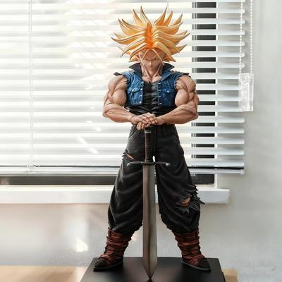 Figurines d'Action 53cm Jt2% Super Saiyan Trunks Grande Taille Statue Statique en PVC avec Base Modèle Anime Jouets Cadeaux Surprise Collectionnable Qualité Premium