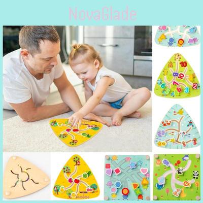 Children's Wooden Track Maze Toy For Brain Training And Logic Thinking Ages 1-3