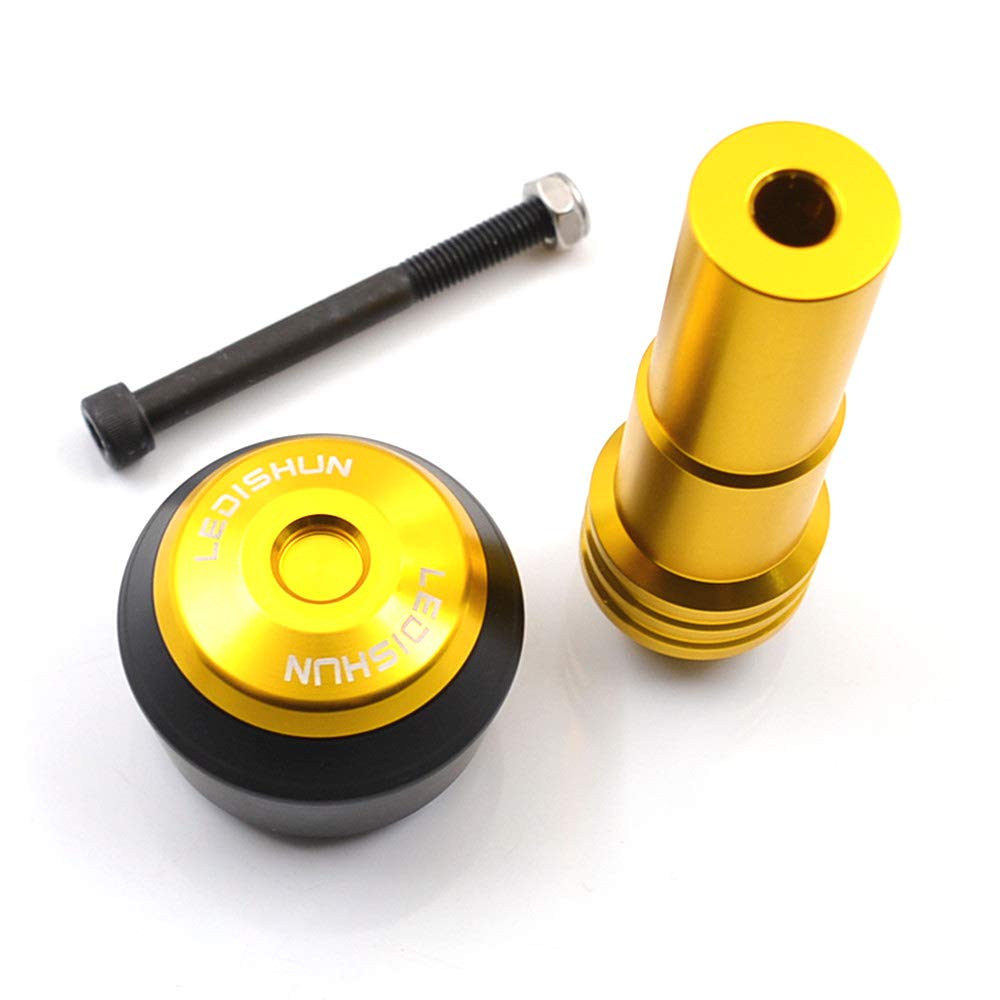 Suzuki GSX250R DL250 GW250 V-Strom250 HAYABUSA GSXR1300 Aluminum Muffler Slider Exhaust Pipe Slider (Gold)