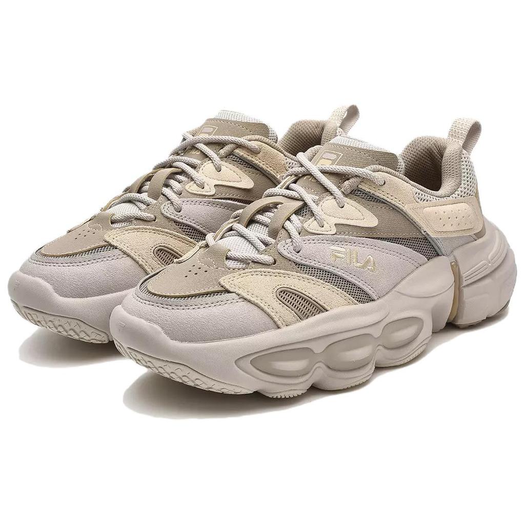 Fila Et Fabric Synthetic Leather Comfortable Versatile Low-Top Casual Shoes Women Casual Shoes Gray Brown F12W342109ASM