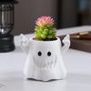 Resin Desktop Planter with Ghost Design Decorative Pot for Indoor Outdoor Use Unique Resin Sculpture Plant Holder for Home Office Desk