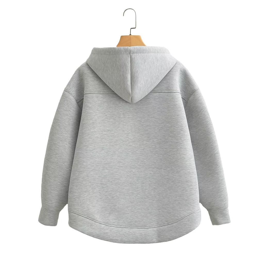 Hoodies Damen Herbst Kapuzenpullover Frau Langarm Übergroße Damen Sweatshirts Zip Hoodie Damen Jacken