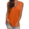 Women's Casual Fashion V-Neck Sleeveless Top Solid Color Vest T-Shirt