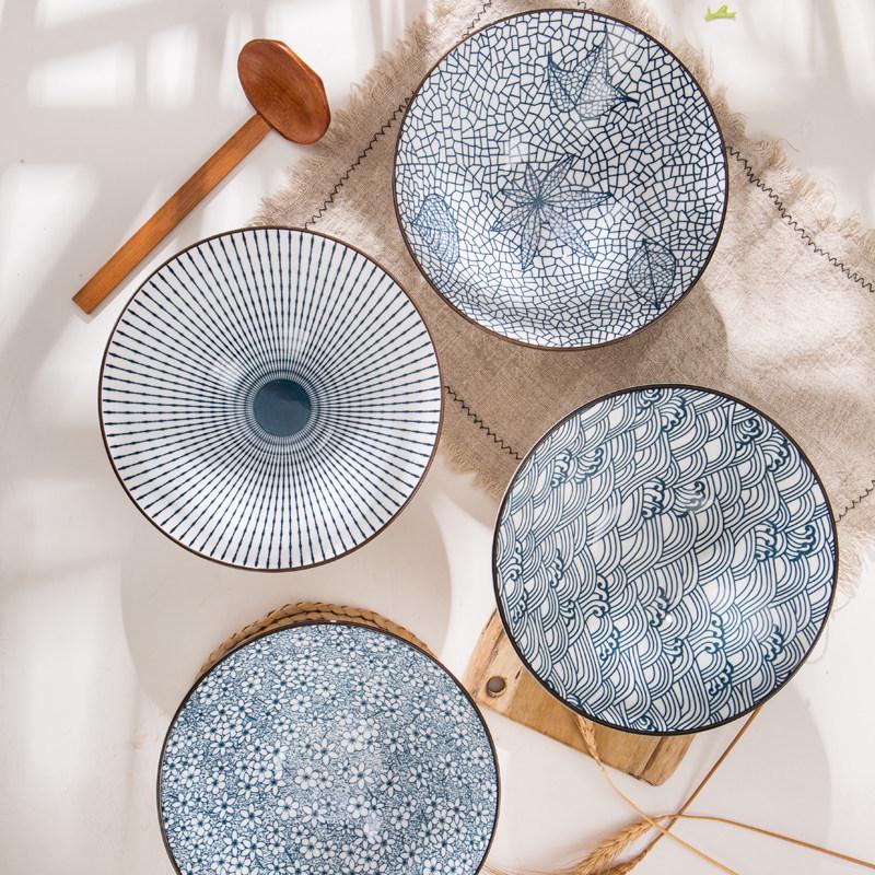 Nordic Ceramic 8" Noodle Bowl - Creative, Simple, Versatile for Rice, Soup, and Instant Noodles