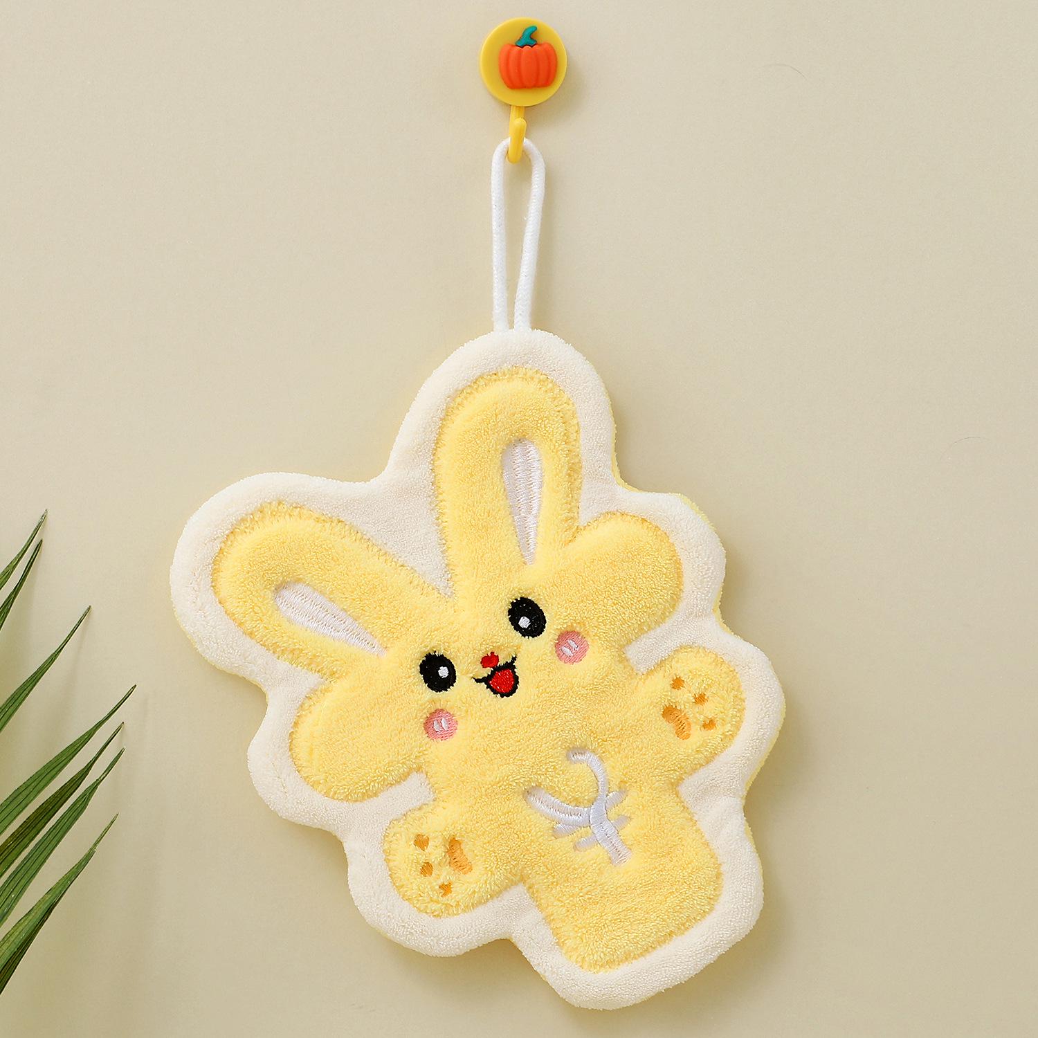 

Creative Cartoon Children s Hand Towel - Absorbent Hanging Kitchen Cloth 20x23 cm жёлтый