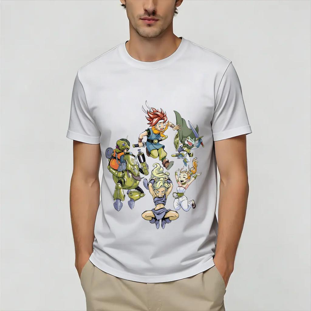 Chrono Trigger Tshirt Beach Harajuku Tshirts Unisexs Pure Cotton O Neck Plus Size Clothing Shortsleeved Vintage Tshirt
