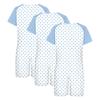 Kids 3pcs Adaptive Printed Romper Round Neck Short Sleeve Anti-strip Back Invisible Zipper Special Needs Jumpsuit