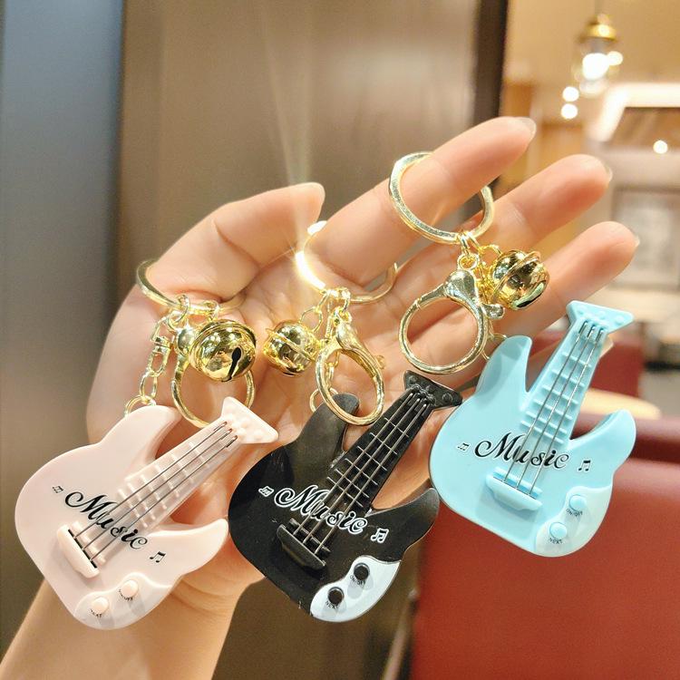 Mini Handheld Guitar Game Keychain Claw Machine Pendant for Kids
