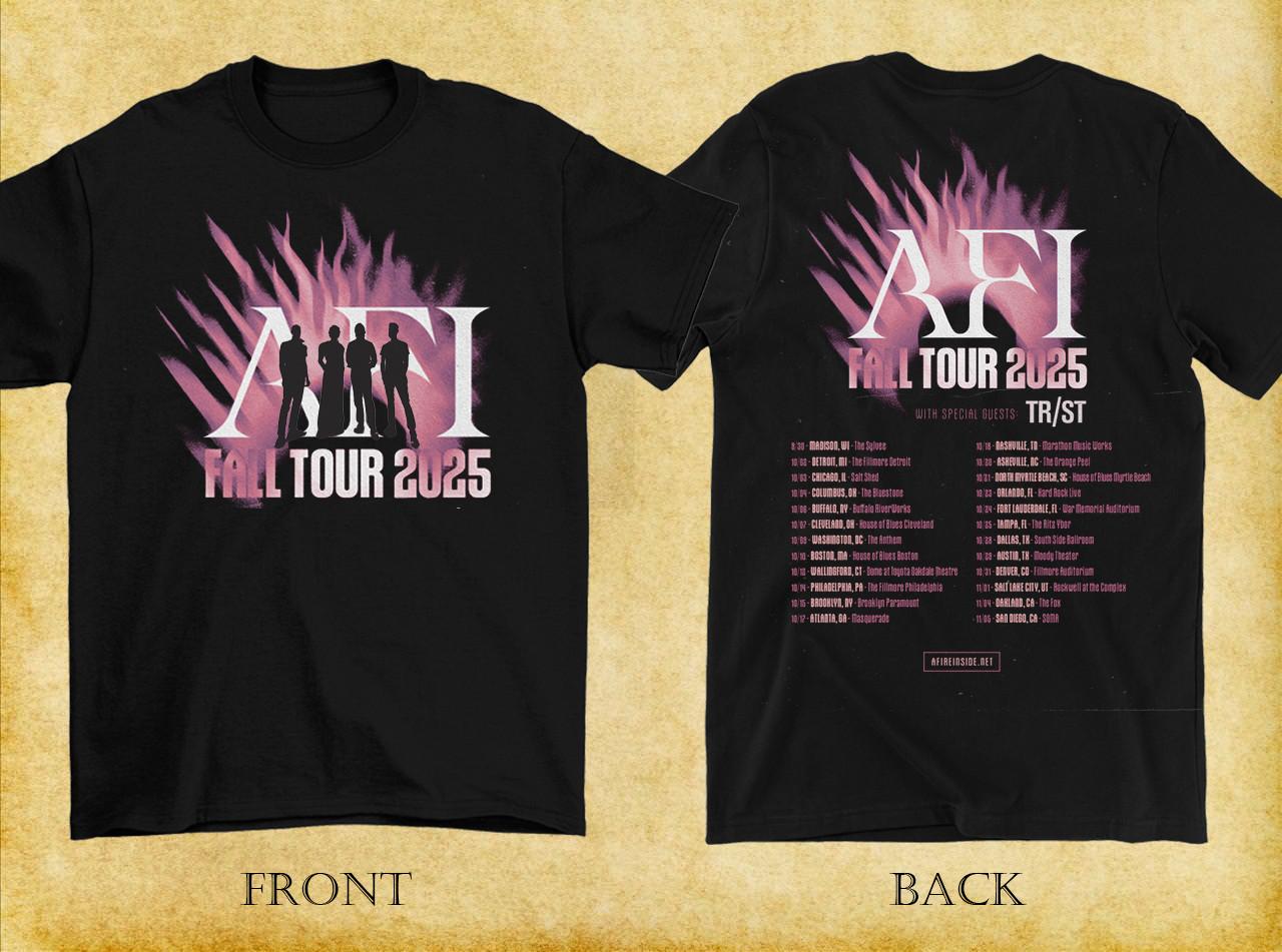 2 Sides AFI Band Fall 2025 Headline Tour T Shirt Black Unisex S-5XL EM0922 XXXL