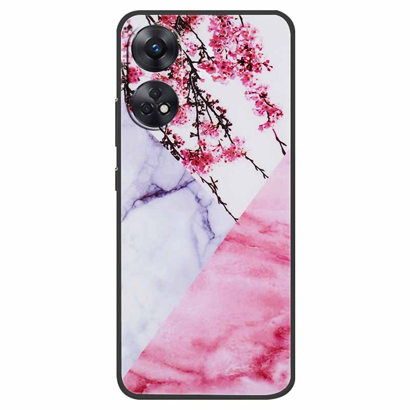 Case For Oppo Reno 8T Cover Black Silicone Soft Phone Back Cases for Oppo Reno8 T 4G Fundas Reno8T CPH2481 6.43" Lovely Fundas