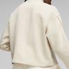 Puma Essentials+ Minimal Gold Half-Zip Mock Neck Fleece Sweatshirt Women Sweatshirt White 680020-87