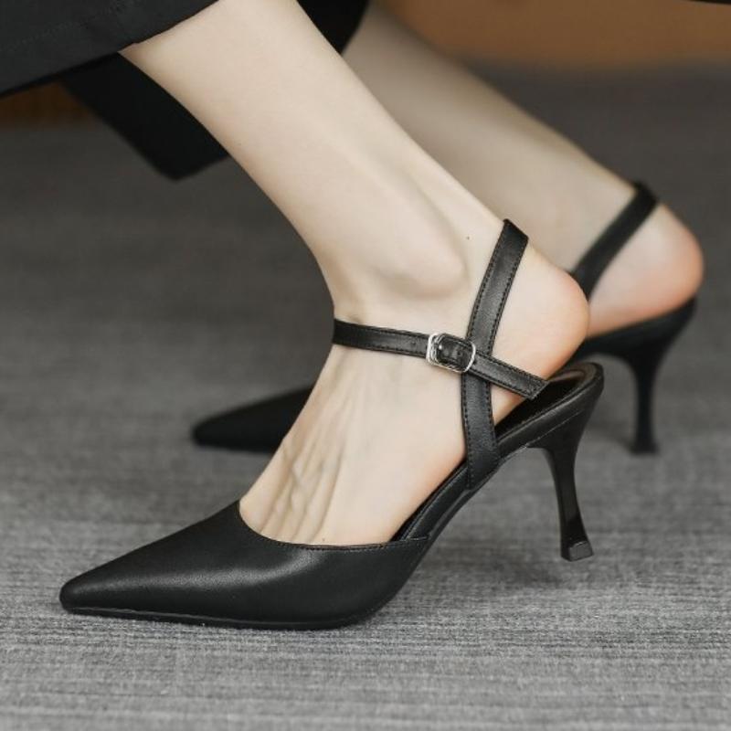 2024 Sexy Pointed Toe Women's Sandals High Quality Nude Color High Heels Fashion Shallow Mouth Women's Formal Shoes Zapatos