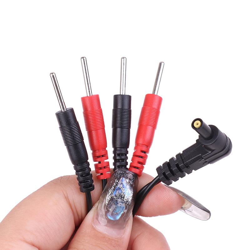1Pcs 2.35mm New Electrotherapy Electrode Lead Electric Shock Wires Cable For Massager Connection Cable Massage Relaxation