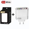 3.5A Multi-Port Charger with 3 Type-C & 3 USB Ports, Compatible with EU, US, UK Plugs