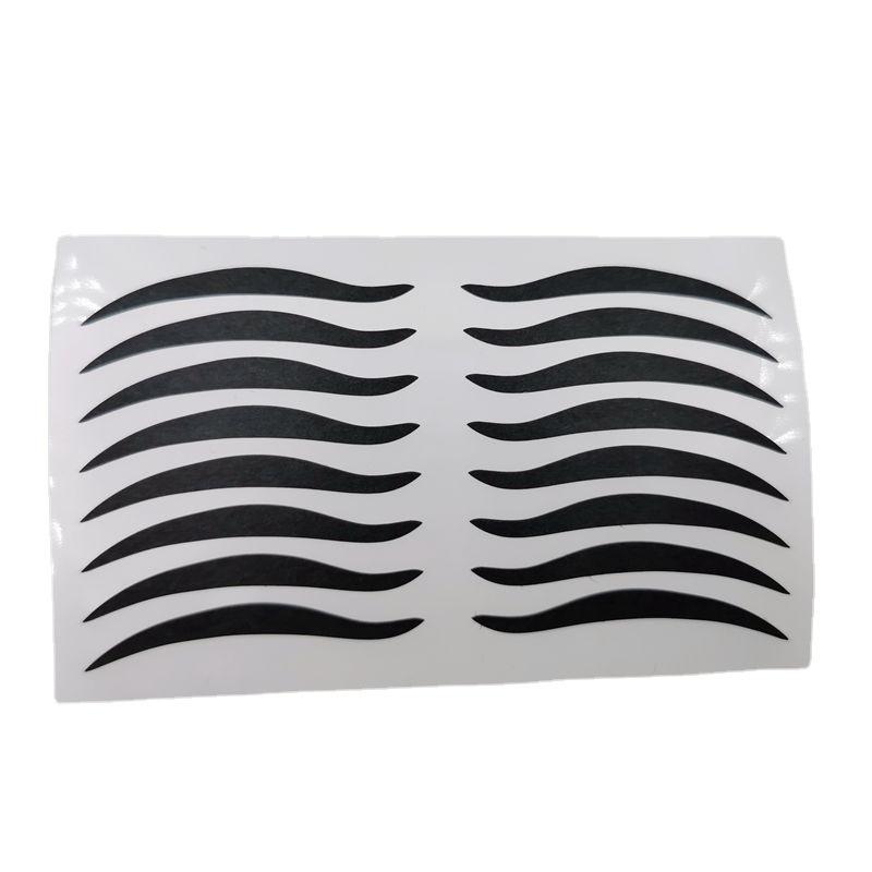 Black Almond Skin-Tone Double Eyelid & Cat-Eye Eyeliner Stickers with Smoky Eyeshadow Stickers