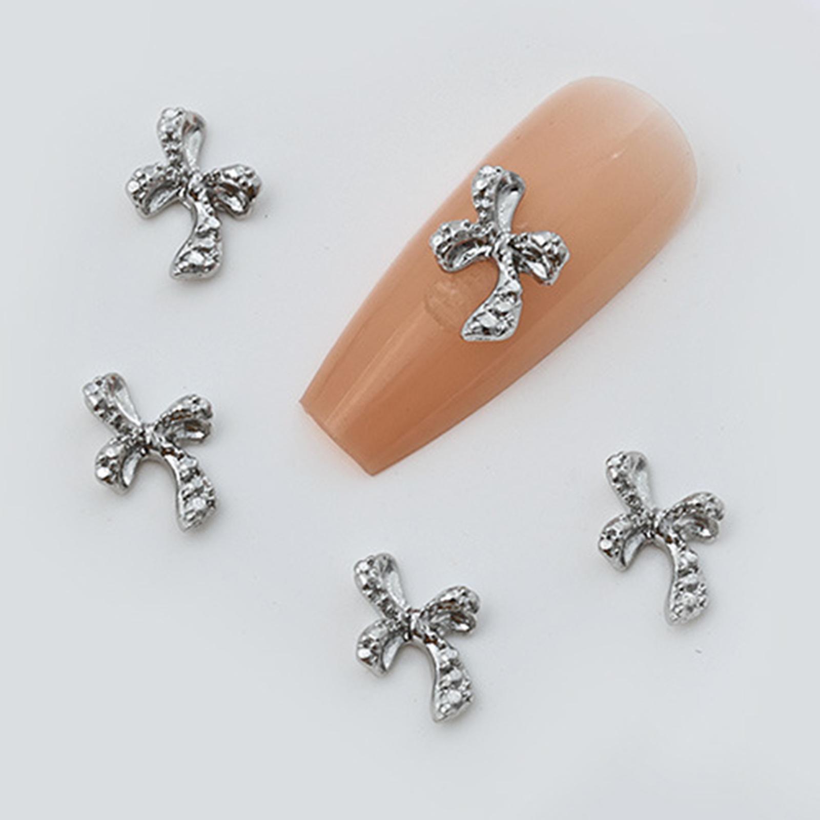 

10 шт./набор 3D-бантов для ногтей, подвески, сверкающие бабочки, подвески для ногтей, сплав, маникюрные принадлежности, украшения для ногтей для женщин 8