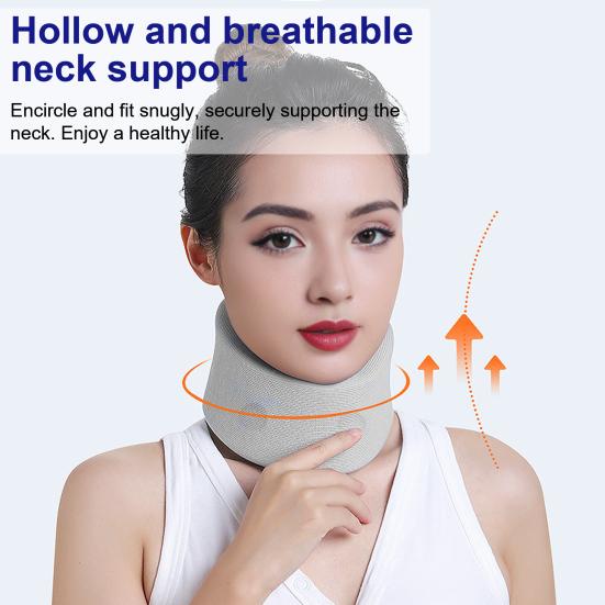 Neck Brace for Pain Relief Breathable Cervical Collar Posture Correction Anti-Snoring Neck Support for Office Workers Comfortable Sleep