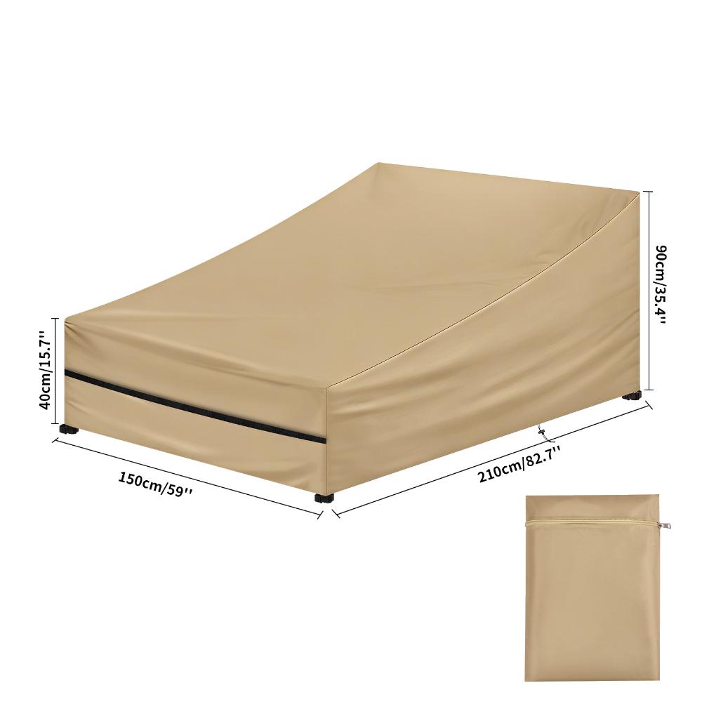 210D Oxford Rattan Sunbed Covers for Sun Loungers Stacking Cover Waterproof Sun Lounger Cover Anti UV Reclining Chair Covers