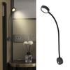 RV Reading Light with USB Port Flexible Gooseneck Bedside Wall Lamp for Boat Yacht 620‑625nm Red 3000‑320K Warm Light