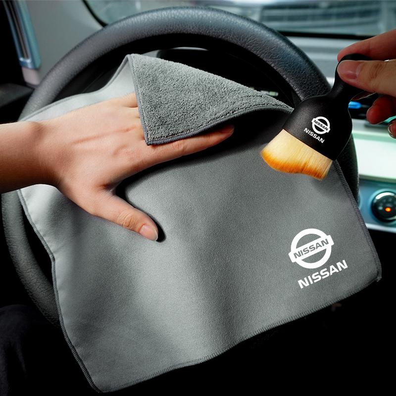 Car Wash Towels Microfiber Rag Cleaning Brush for Nissan X-trail Qashqai Note Juke Sentra Patrol Navara Micra Auto Accessories