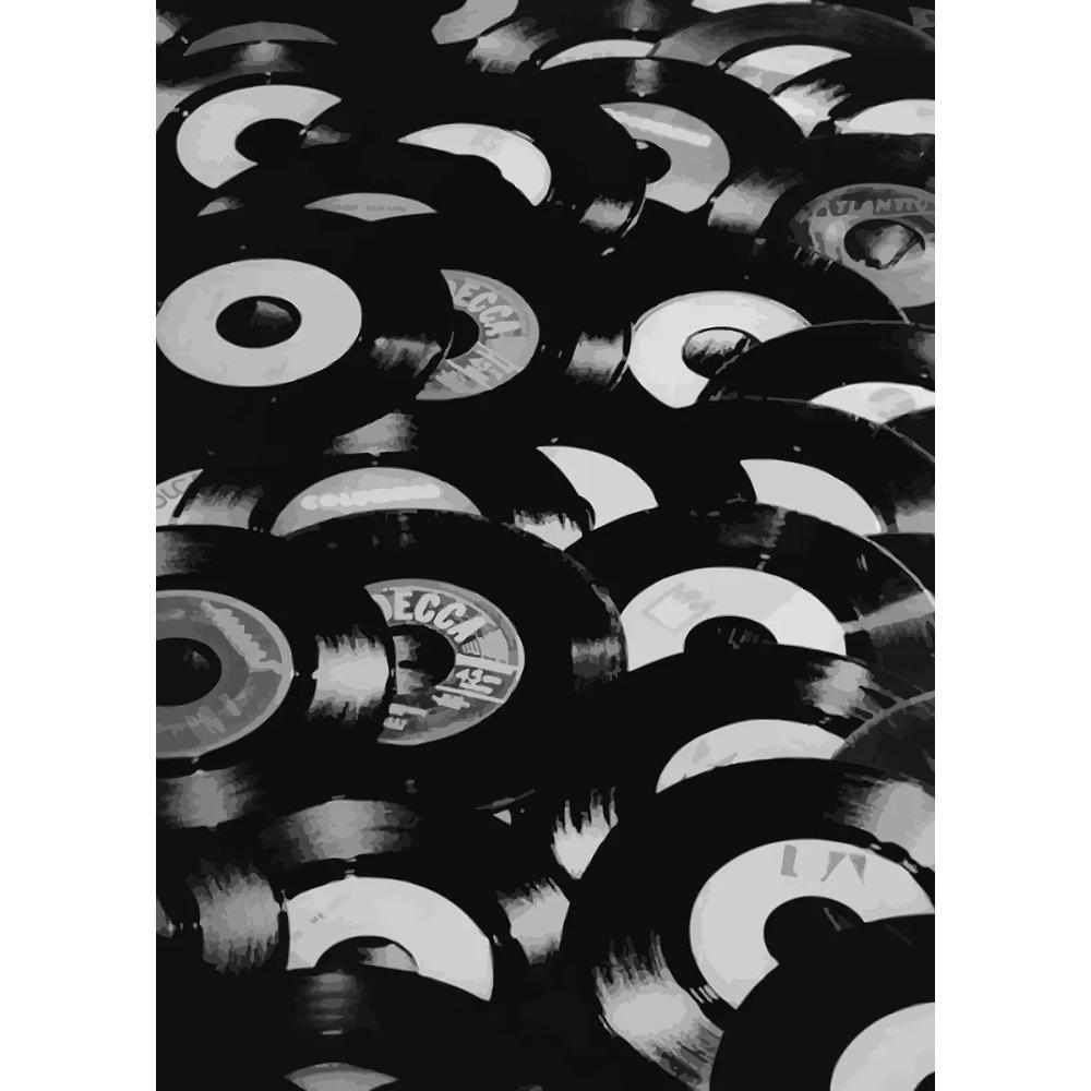 Classic Pop Golden Vinyl Record Cassette Tape Poster Music Modern Prints Canvas Painting Wall Art Picture Home Living Room Decor