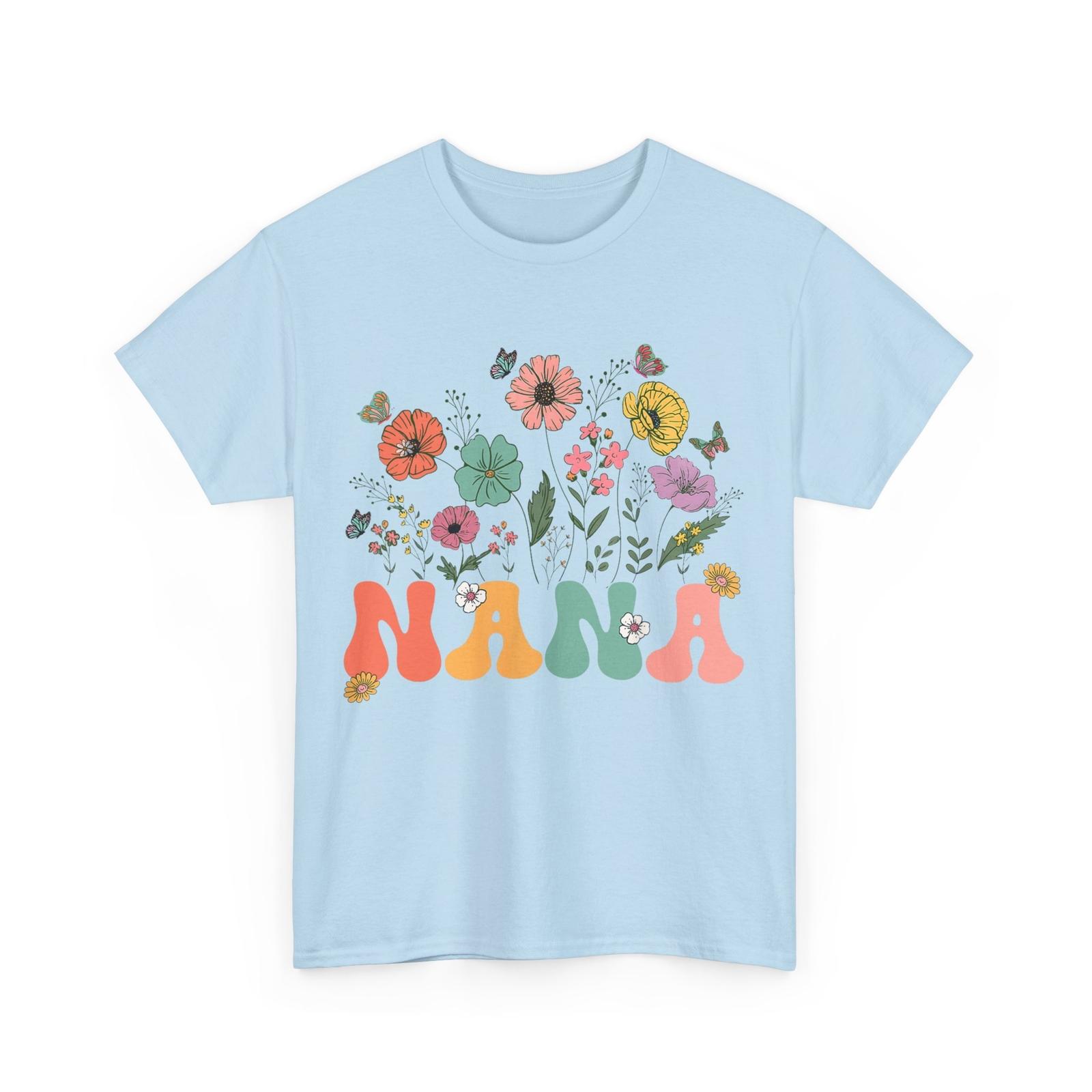 Nana Mothers Day For Grandma Wildflower Floral T-Shirt M
