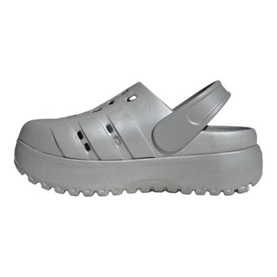 Adilette Plateau Bequeme Weiche Clogs Damen Schuhe Silber JQ9879