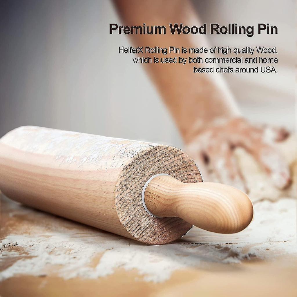 rolling Pin Solid Wood Roller Dumpling Skin Household Large Rush Noodle Stick Rolling Dumpling Skin Rolling Pin Roller Rolling Pin Wood, Diameter
