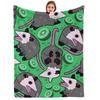 Oil Paint Scatter Flower Soft Flannel Blanket Breathable Warm Throw for Office Car Sofa Kids Room Birthday Xmas Gift