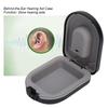 Hearing Aid Storage Box Behind‑the‑Ear Hearing Aid Case Waterproof Portable Drop Resistance Hearing Aid Storage Box Black