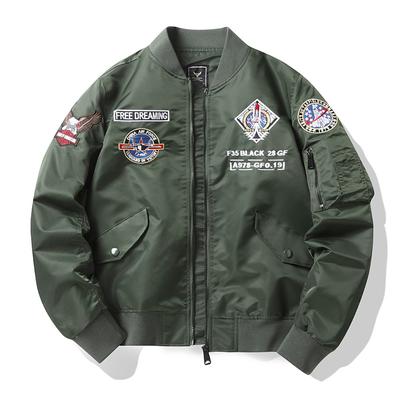 Spring and Autumn Air Force Pilot Jacket Men Embroidered Baseball Jacket Large Size Coat Cargo Jacket