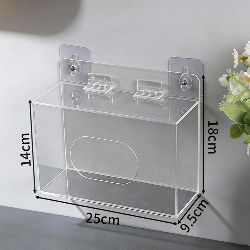 Acryl-Handschuhbox-Halter Klar Platzsparendes Organizer-Wandmontage-Taschentuchspender für Schuhüberzieher