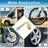 A ABSOPRO Tire Valve Stem Air Inflation Adapter Durable 45 Degree 40mm Long Tire Valve Extension Solid Copper Brass Color
