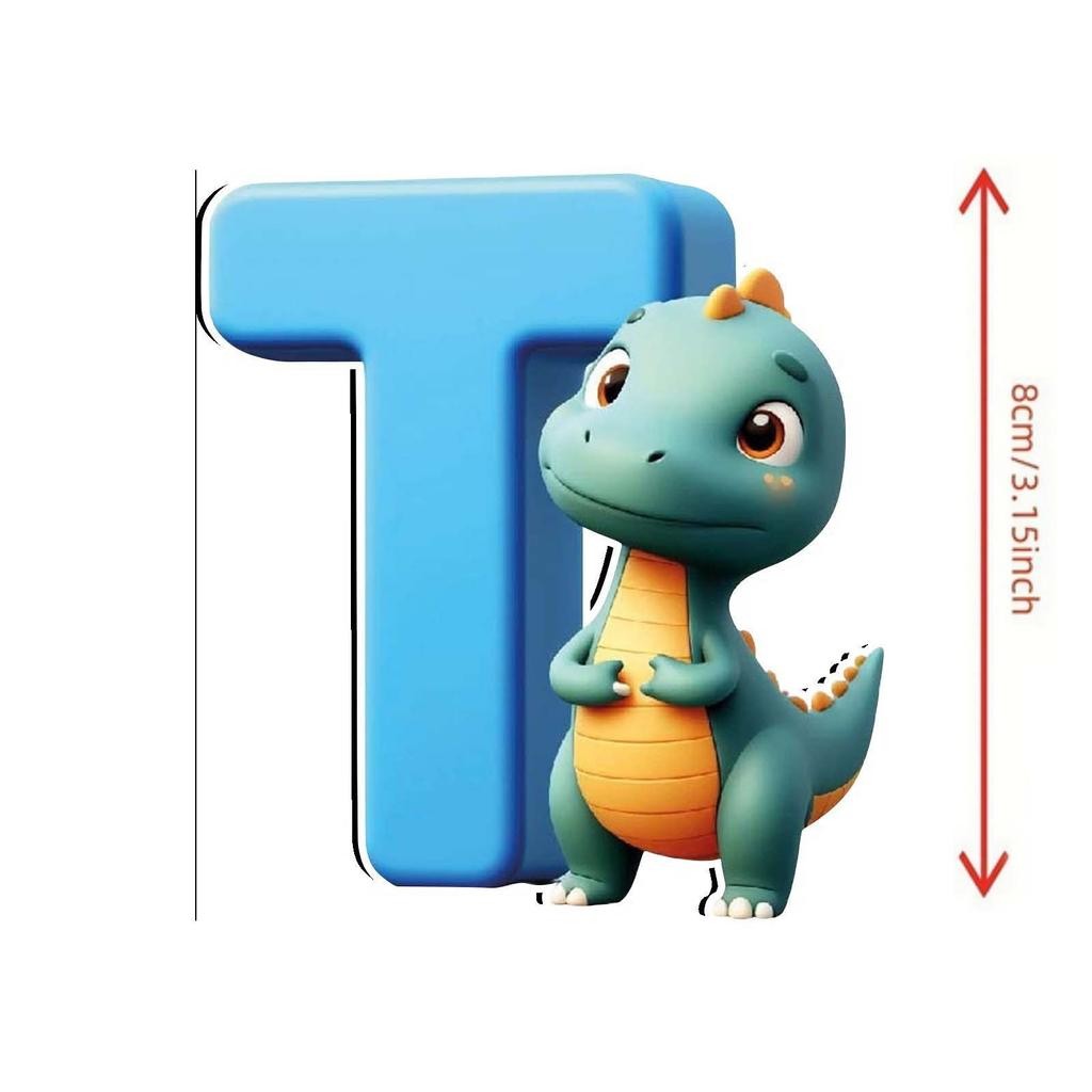 26 Letters Easter Dinosaur Pendant Acrylic Letters Easter Decoration Pendant