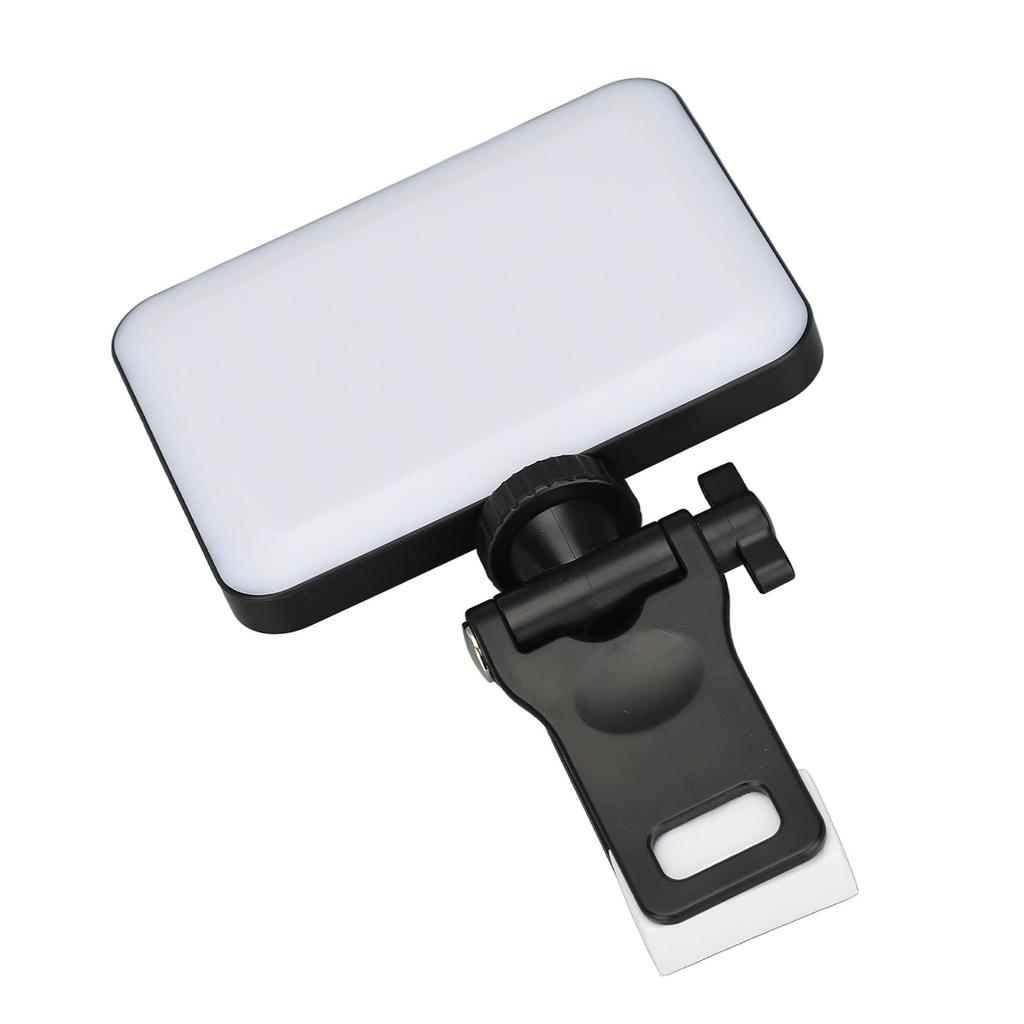 LED Video Light with Clip 3 Modes 9 Levels 3000k to 6500k Rechargeable LED Phone Light Pocket Photography Lighting for