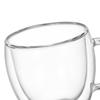 2 st Glas Vattenmugg Multifunktionell Stor Kapacitet Säker Transparent Drickskopp Dubbla Lager för Hemmet