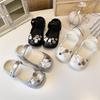 Cute 2026 Mary Jane Bunny Slippers: Stylish Low-Cut Summer Girls' Closed-Toe Shoes for Outdoor Fun