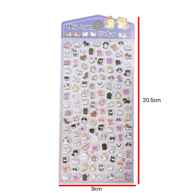 Cute 3D Puffy Stickers Kawaii Cat Dog Cake Animal Decorative Stickers for Students Journal Diary Scrapbooking DIY Stationery