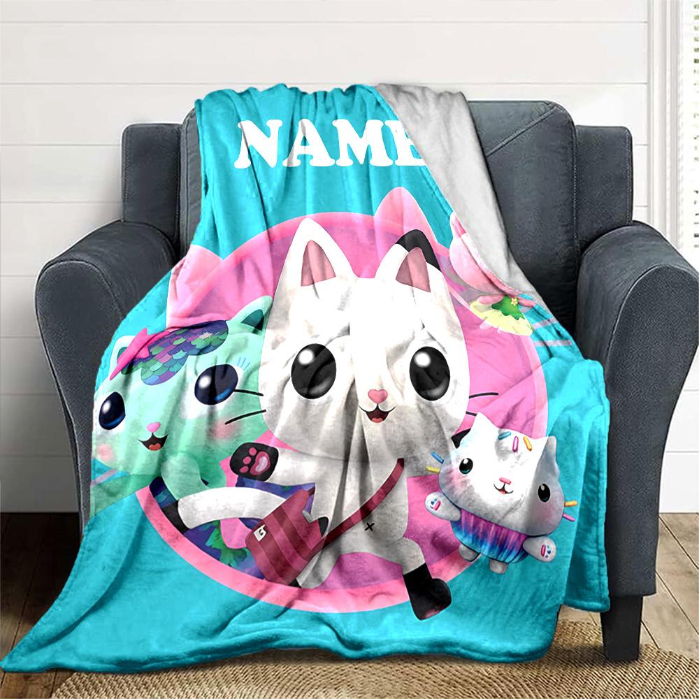 Customizable Gaby's Bubble House3 Throw Blanket – Personalized Name, All-Season Cozy Snug Blanket, Machine Washable, Personalized Blanket