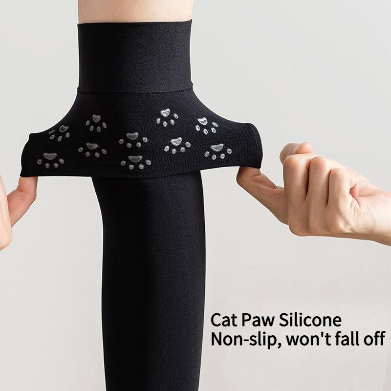 1PAIR silicone non-slip knee socks women's JK calf socks velvet thigh stockings Japanese black long tube ballet style