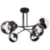 Toledo Black Ceiling Lamp 6-Flat Black Lampshade E14