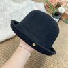 Womens Wool Blend Floppy Brim Hat Vintage Hepburn Style Beret Cap Elegant Face-Framing Wide