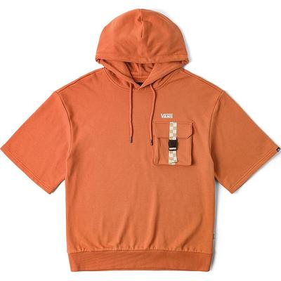 Vans Oversized Soft Comfortable Casual Short Sleeve Hoodie Unisex Hoodies Brick VN000GR4EHC