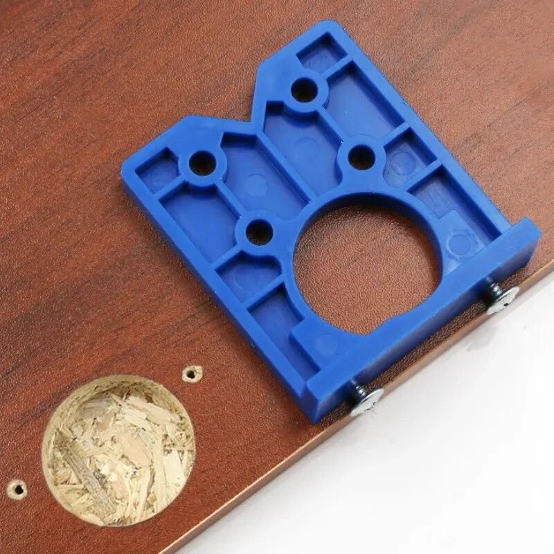 35mm Hinge Hole Drilling Guide Locator Hinge Drilling Jig Drill Bits Woodworking Door Hole Opener Cabinet Accessories Tools