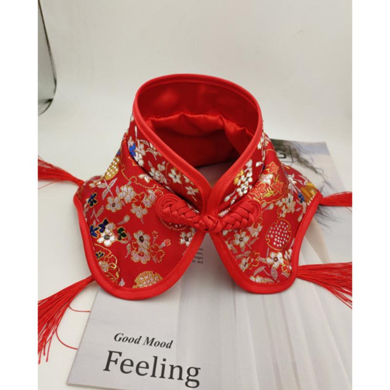 Neujahrsstil Haustier Schal Festliches Muster Quastenanhänger Weich Bequem Chinesischer Umhang Feiertag