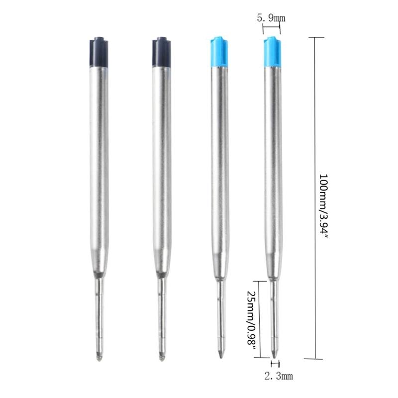 10Pcs Ball Points Pens Refills Metal Ballpoint Pen Refills, Replaceable Refills