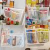 1pc-Refrigerator Storage Mesh Bag Hanging Household Classification Storage Bag Double Compartment  Storage Hanging Bag