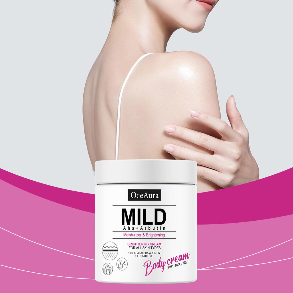 Body Brightening Oceaura Cream Hydrating Exfoliating Lotion For Silky Skin Soft