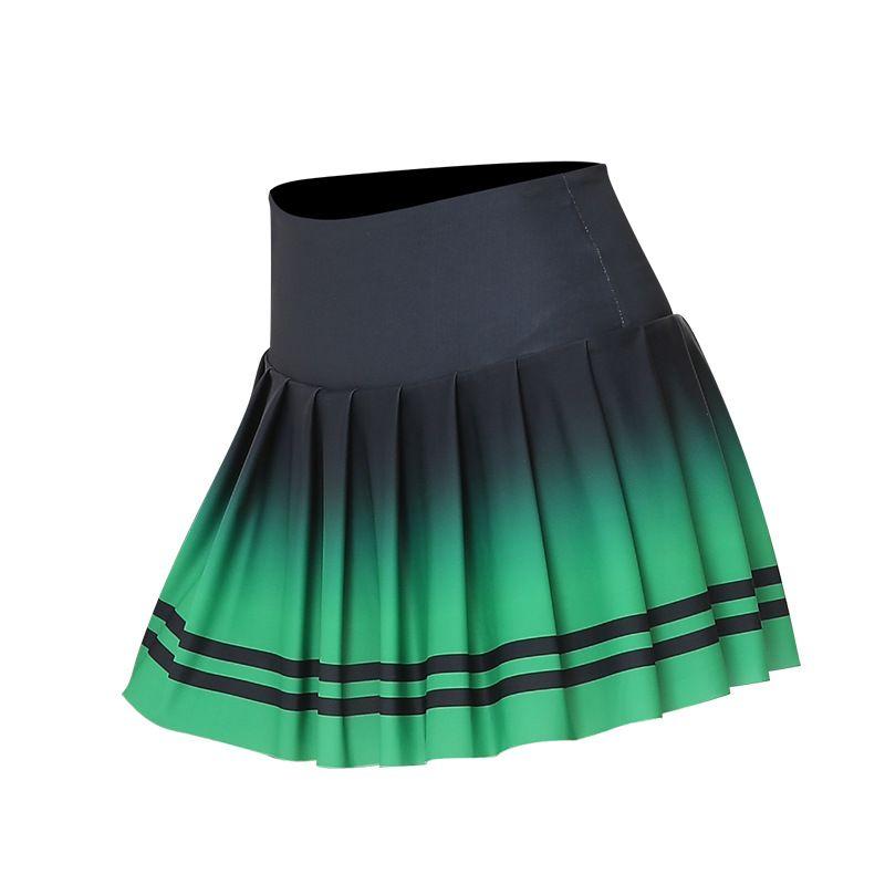 Foreign Trade New Bars Print Badminton Tennis Skirt Fitness Yoga Pleated Skirt Outdoor Running Short Exercise Skirt