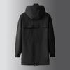 Men's Plus Size Hooded Mid-Length Windbreaker